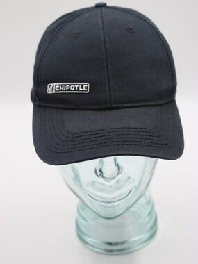 Chipotle Employee Crew Black Strapback Baseball Cap Hat Loomstate One Size OSFM